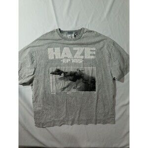 COLLUSION HAZE EP105 Graphic T Shirt Size S Gray Acid Wash Oversized Streetwear